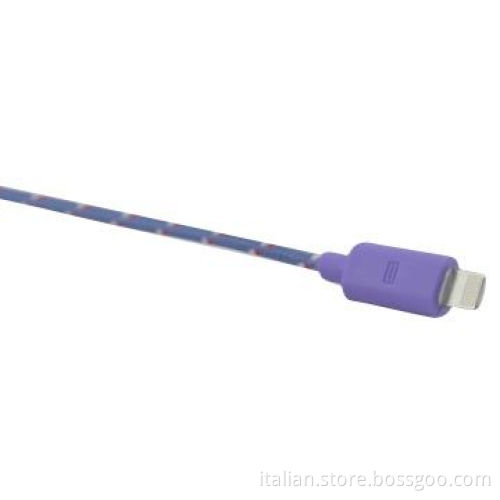 High Quality Multicolor Fabric Braided USB Data Cable for iPhone 5/5S